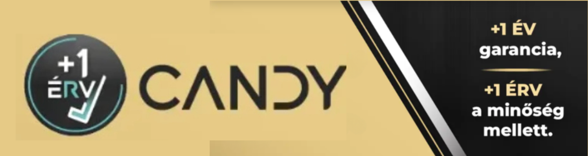 Candy + 1 év garancia