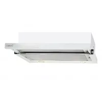 Cata TF-2003/60 LED WHITE GLASS Beépíthető Kihúzható páraelszívó LED világítás  1 db motor, 340 m3/h,  46-57 dB zajszint,  60 cm széles,  C Energiaosztály