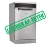 Whirlpool WSFO 3O23 PF X Szabadonálló mosogatógép 10 teríték,9 L,7 prog.,43 dB,E,Felső evőeszk.,45 cm,Digit.kijelző, Autom.ajtónyit.nélkül