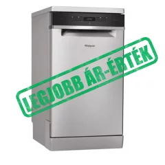   Whirlpool WSFO 3O23 PF X Szabadonálló mosogatógép 10 teríték,9 L,7 prog.,43 dB,E,Felső evőeszk.,45 cm,Digit.kijelző, Autom.ajtónyit.nélkül