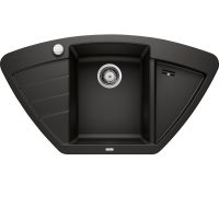 Blanco ZIA 9E Silgránit Fekete színű-EXC Gránit mosogatótál (526031)