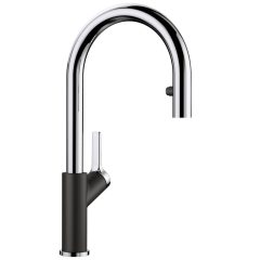 Blanco CARENA-S Silgránit Fekete színű-CR Vario Gránit - króm csaptelep (526172)