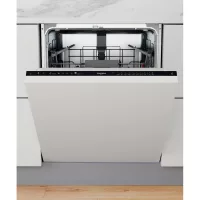   Whirlpool WIO 3C33 E 6.5 Beépíthető mosogatógép, 14 teríték,6.5 L,10 prog.,43 dB,D,Alsó evőeszk.,60 cm,Digit.kijelző, Autom.ajtónyit.