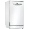 Bosch SPS2IKW10E  Szabadonálló mosogatógép 9 teríték, 9.5 L fogyasztás, 5 program,  48 db zajszint, F energiaosztály, Alsó evőeszköztartó kosár, 45 cm, Digit. kijelző