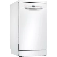   Bosch SPS2IKW10E  Szabadonálló mosogatógép 9 teríték, 9.5 L fogyasztás, 5 program,  48 db zajszint, F energiaosztály, Alsó evőeszköztartó kosár, 45 cm, Digit. kijelző