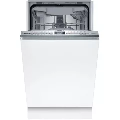   Bosch SPV4HMX10E Beépíthető mosogatógép, 10 teríték,9.5 L,6 prog.,44 dB,E,Felső evőeszk.,45 cm,Digit.kijelző, Autom.ajtónyit.nélkül