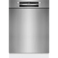   Bosch SMU4EVS08E Aláépíthető mosogatógép, bútorlap nélkül 14 teríték, 9 L fogyasztás, 6 program,  44 db zajszint, B energiaosztály, Felső evőeszköztartó tálca, 60 cm, Digit. kijelző