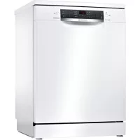 Bosch SMS46KW02E Szabadonálló mosogatógép 13 teríték, 9.5 L fogyasztás, 6 program,  46 db zajszint, E energiaosztály, Evőeszköz fiók  