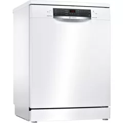 Bosch SMS46KW02E Szabadonálló mosogatógép 13 teríték, 9.5 L fogyasztás, 6 program,  46 db zajszint, E energiaosztály, Evőeszköz fiók  