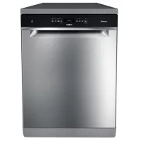  Whirlpool WFO 3O32 N P X Szabadonálló mosogatógép 14 teríték,9.5 L,10 prog.,42 db,D,Alsó evőeszk.kosár,60 cm,Digit.Kijelző, Autom.ajtónyit.