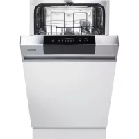   Gorenje GI520E15X Beépíthető mosogatógép, 9 teríték,9 L,5 prog.,47 dB,E,Alsó evőeszk.,45 cm,Digit.kijelző, Autom.ajtónyit.nélkül
