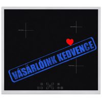   HOMEFORT HFBI64T2B Beépíthető Indukciós főzőlap Fém keretes, 7400 W, Érintőszenzoros, Gyerekzár, Booster funkció