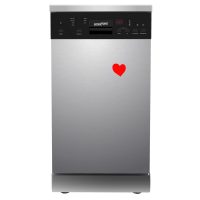   HOMEFORT HMGS0421S Szabadonálló mosogatógép 10 teríték, 8 L fogyasztás, 7 program, 47 dB zajszint, E energiaosztály, Felső evőeszköztartó tálca, 45 cm, Digit.kijelző