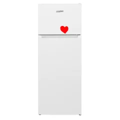   HOMEFORT HHSF2212W Felülfagyasztós hűtőszekrény E Energiaosztály, Hűtő: 171L, Fagyasztó: 42L, Nofrost nélkül, Zajszint: 41 dB, Szél: 54 cm, Mag: 145 cm, Mély: 57 cm, Digitális kijelző nélkül