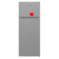   HOMEFORT HHSF2212S Felülfagyasztós hűtőszekrény E Energiaosztály, Hűtő: 171L, Fagyasztó: 42L, Nofrost nélkül, Zajszint: 41 dB, Szél: 54 cm, Mag: 145 cm, Mély: 57 cm, Digitális kijelző nélkül