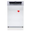HOMEFORT HMGF0421DS Beépíthető mosogatógép, bútorlap nélkül, 10 teríték, 8.5 L fogyasztás, 8 program,  47 dB zajszint, D energiaosztály, Felső evőeszköztartó, 45 cm,  Digit. Kijelző