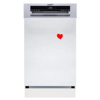 HOMEFORT HMGF0421DS Beépíthető mosogatógép, bútorlap nélkül, 10 teríték, 8.5 L fogyasztás, 8 program,  47 dB zajszint, D energiaosztály, Felső evőeszköztartó, 45 cm,  Digit. Kijelző