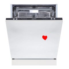 HOMEFORT HMGB0661B Beépíthető mosogatógép, bútorlap nélkül, 14 teríték, 11 L fogyasztás, 6 program,  47 dB zajszint, D energiaosztály, Felső evőeszköztartó , 60 cm, Digit. kijelző nélkül, 