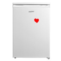   HOMEFORT HHSEF113W Egyajtós hűtőszekrény fagyasztóval E Energiaosztály, Hűtő: 97L, Fagyasztó: 16L, Nofrost nélkül, Zajszint: 39 dB, Szél: 55.3 cm, Mag: 84.5 cm, Mély: 57.4 cm, Digitális kijelző nélkül