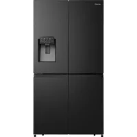   Hisense RQ760N4SBFE 4 ajtós hűtőszekrény fagyasztóval E Energiaosztály, Hűtő: 352L, Fagyasztó: 232L, Nofrost, Zajszint: 37 dB, Szél: 91.4 cm, Mag: 178.5 cm, Mély: 72.5 cm, Digitális kijelzővel