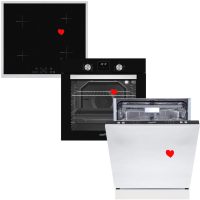    HOMEFORT HSB64DGB Beépíthető Sütő + HOMEFORT HFBI64T2B Beépíthető Indukciós főzőlap + HOMEFORT HMGB0661B Beépíthető mosogatógép
