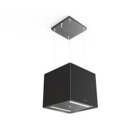   Faber Soft Cube Nero Ingo F40 Sziget páraelszívó LED világítás  1 db motor, 700 m3/h, 48-69 dB zajszint, 40,9 cm széles,  A Energiaosztály