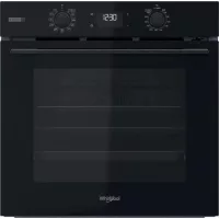   Whirlpool OMSK58RU1SB Beépíthető Sütő 8 funkcióval,71 L,Teleszkópos sütősín,Pirolitikus