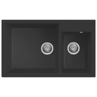 Elleci Quadra 440 G40 Nero Gránit mosogatótálca (LGQ44040)Munkalapra szerelhető
