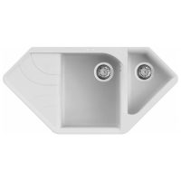 Elleci Ego Corner G68 Bianco Gránit mosogatótálca (LGECOR68)Munkalapra szerelhető