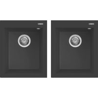 Elleci Quadra 200 G59 Antracite Gránit mosogatótálca (LGQ20059)Munkalapra szerelhető