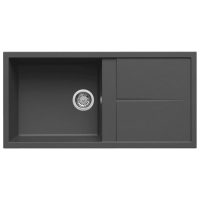   Elleci Unico 480 M70 Nero metal Gránit mosogatótálca (LMU48070)Munkalapra szerelhető