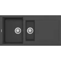 Elleci Easy 475 M70 Nero metal Gránit mosogatótálca (LMY47570)Munkalapra szerelhető