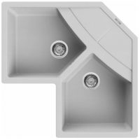   Elleci Unico Corner M79 Alumínium Gránit mosogatótálca (LMUCOR79)Munkalapra szerelhető