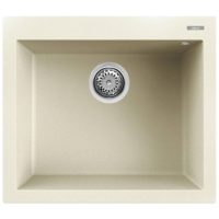   Elleci Quadra 105 G62 Bianco Antico Gránit mosogatótálca (LGQ10562)Munkalapra szerelhető