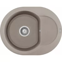   Elleci Easy Round 600 G43 Tortora Gránit mosogatótálca (LGYR6043)Munkalapra szerelhető