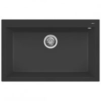 Elleci Quadra 130 G40 Nero Gránit mosogatótálca (LGQ13040)Munkalapra szerelhető
