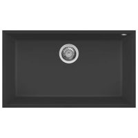 Elleci Quadra 130 G40 Nero Gránit mosogatótálca,munkalap alá szerelhető (LGQ13040BSO)Munkalap alá szerelhető