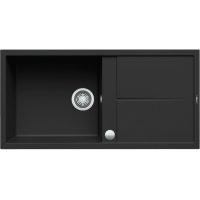   Elleci Best 480 AUTOMATA K86 Black Kerámia mosogatótálca (LKB48086AUT) Munkalapra szerelhető