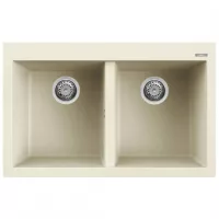   Elleci Quadra 350 G62 Bianco Antico Gránit mosogatótálca (LGQ35062)Munkalapra szerelhető