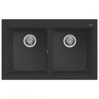   Elleci Quadra 350 G40 Nero Gránit mosogatótálca (LGQ35040)Munkalapra szerelhető