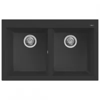   Elleci Quadra 350 G40 Nero Gránit mosogatótálca (LGQ35040)Munkalapra szerelhető