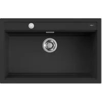   Elleci Best 130 Workstation AUTOMATA G40 Nero Gránit mosogatótálca (LGB13040AUT)Munkalapra szerelhető