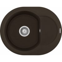 Elleci Easy Round 600 M78 Espresso Gránit mosogatótálca (LMYR6078)Munkalapra szerelhető