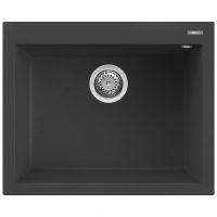   Elleci Quadra 110 M70 Nero metal Gránit mosogatótálca (LMQ11070)Munkalapra szerelhető