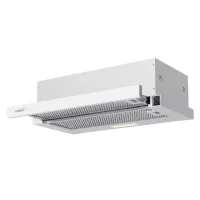   Cata ATH-41 GWH fehér üveg  Beépithető  páraelszívó LED világítás  1 db motor, 600 m3/h,  60 cm széles,  B Energiaosztály, 