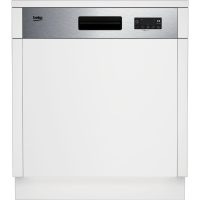   Beko BDSN153E3X Beépíthető mosogatógép, 13 teríték,12.9 L,5 prog.,48 dB,D,Alsó evőeszk.,60 cm,Digit.kijelző nélk., Autom.ajtónyit.nélk.