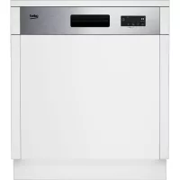   Beko BDSN153E3X Beépíthető mosogatógép, 13 teríték,12.9 L,5 prog.,48 dB,D,Alsó evőeszk.,60 cm,Digit.kijelző nélk., Autom.ajtónyit.nélk.