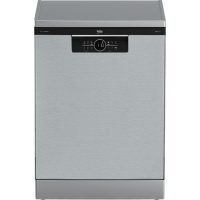   Beko BDFN26560XC Szabadonálló mosogatógép, 15 teríték,9.9 L,6 prog.,42 dB,A,Felső evőeszk.,60 cm,Digit.kijelző, Autom.ajtónyit