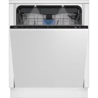  Beko BDIN38550C Beépíthető mosogatógép, 15 teríték,9.9L,8 prog.,40 dB,b,Felső evőeszk.,60 cm,Digit.kijelző, Autom.ajtónyit.