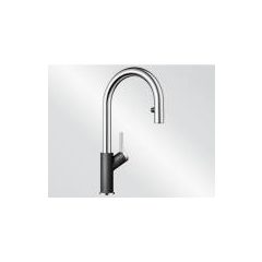 Blanco CARENA-S Antracit színű-CR Vario Gránit - króm csaptelep (521358)